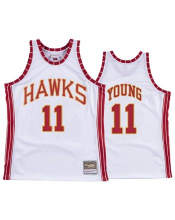 Trae Young 11 Atlanta Hawks Hardwood Classics Jersey White