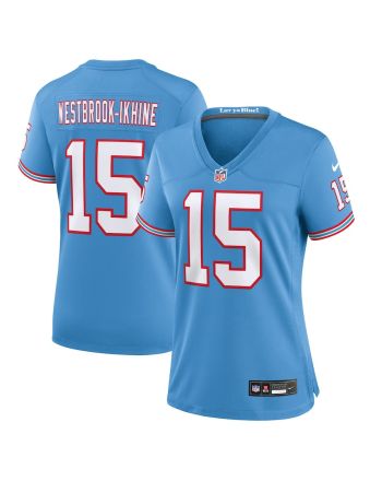 Nick Westbrook-Ikhine 15 Tennessee Titans Oilers Throwback Alternate Game Women Jersey - Light Blue