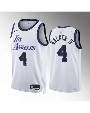 Los Angeles Lakers Lonnie Walker IV 4 2022-23 City Edition White Jersey