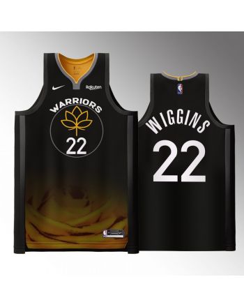 Golden State Warriors 22 Andrew Wiggins Black Jersey 2022-23 City Edition