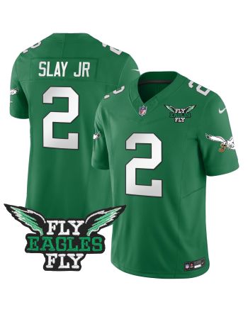 Darius Slay Jr. 2 Philadelphia Eagles Fly Eagles Fly Patch Alternate Game Men Jersey - Kelly Green