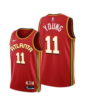 Trae Young 11 Atlanta Hawks 2022-23 Icon Edition Red Jersey - Men Jersey