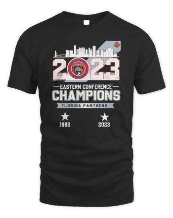 Florida Panthers 1996-2023 Eastern Conference Champions T-Shirt- Black