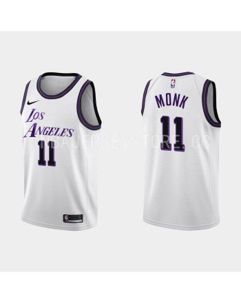 Los Angeles Lakers 11 Malik Monk 2022-23 City Edition White Men Jersey