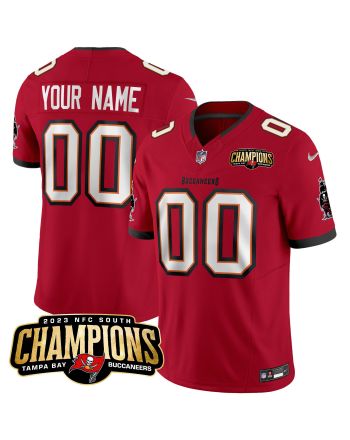 Tampa Bay Buccaneers 2023 NFC South Champions Patch Game Custom Men Jersey - Red