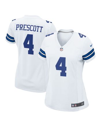 Dak Prescott 4 Dallas Cowboys Women's Team Game Jersey - White