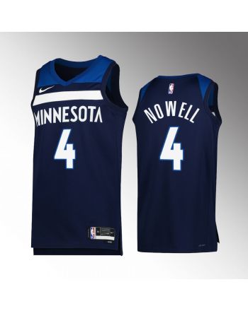 Minnesota Timberwolves Jaylen Nowell 4 2022-23 Icon Edition Navy Jersey Swingman