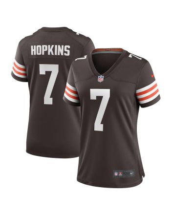 Dustin Hopkins 7 Cleveland Browns Women Team Game Jersey - Brown