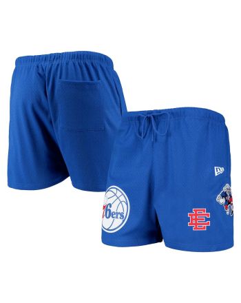 Philadelphia 76ers Team Logo Royal Mesh Capsule Shorts - Men