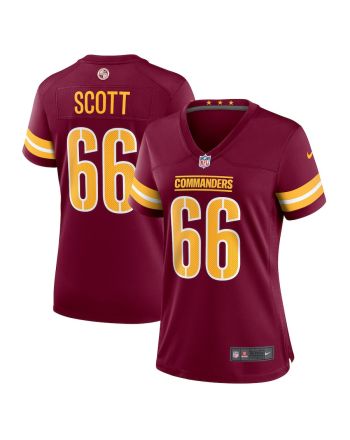 Trenton Scott 66 Washington Commanders Women Team Game Jersey - Burgundy