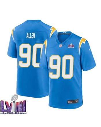 Brevin Allen 90 Los Angeles Chargers Super Bowl LVIII Men Home Game Jersey - Powder Blue