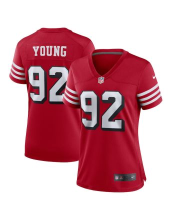 Chase Young 92 San Francisco 49ers Alternate Game Women Jersey - Scarlet