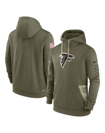 Atlanta Falcons 2022 Salute to Service Therma Performance Pullover Men Hoodie - Olive