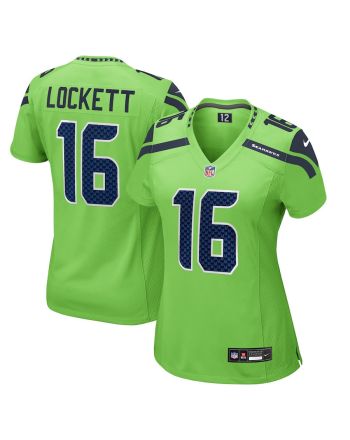 Tyler Lockett 16 Seattle Seahawks Women Game Jersey - Neon Green