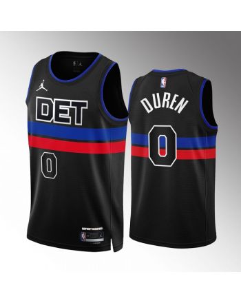 Jalen Duren 0 2022-23 Detroit Pistons Black Statement Edition Jersey Swingman