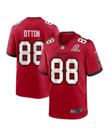 Cade Otton 88 Tampa Bay Buccaneers 2023 Playoffs Patch Game Men Jersey - Red