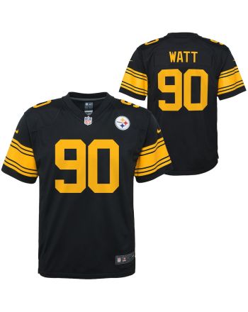 T.J. Watt 90 Pittsburgh Steelers YOUTH Game Jersey - Black