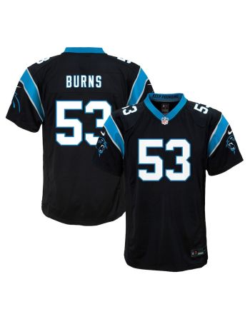 Brian Burns 53 Carolina Panthers Youth Game Jersey - Black