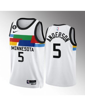 Kyle Anderson 5 Minnesota Timberwolves City Edition White Men Jersey 2022-23 Swingman