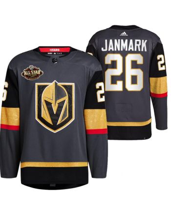 Men Vegas Golden Knights 26 Mattias Janmark Alternate Primegreen Black Jersey 2023 All-Star Jersey