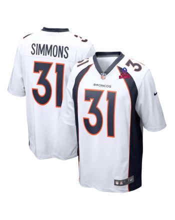 Justin Simmons 31 Denver Broncos 2024 Pro Bowl Patch Game Men Jersey - White