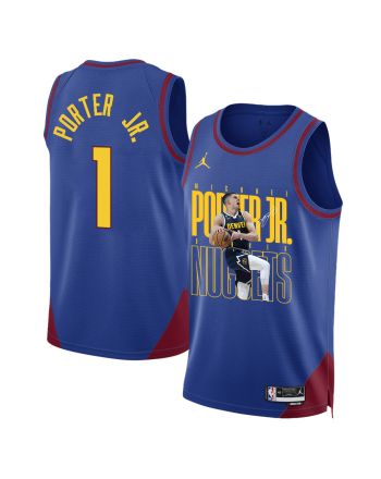 Michael Porter Jr. 1 Denver Nuggets Future Superstar 2023 NBA Champions Swingman Jersey - Blue