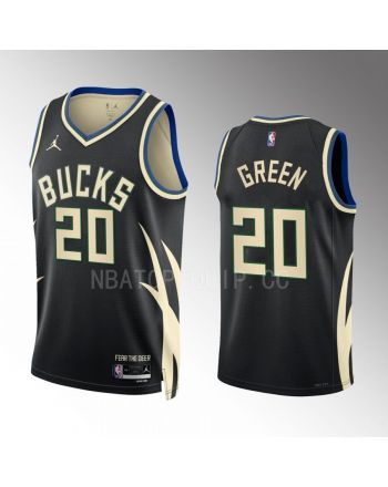 Milwaukee Bucks A.C. Green 20 2022-23 Statement Edition Black Jersey Fear the Deer