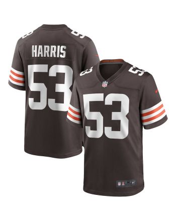 Nick Harris 53 Cleveland Browns Men's Game Jersey - Brown