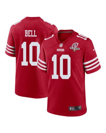 Ronnie Bell 10 San Francisco 49ers 2023 Playoffs Patch Game Men Jersey - Scarlet