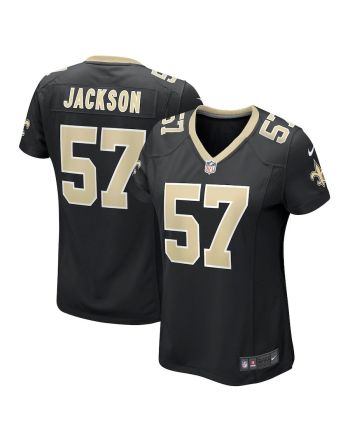 Rickey Jackson 57 New Orleans Saints Women Retired Jersey - Black