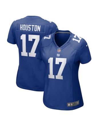 Dennis Houston 17 New York Giants Women Team Game Jersey - Royal