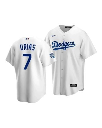 Men's Los Angeles Dodgers Julio Urias 7 2020 World Series Champions White Home Jersey