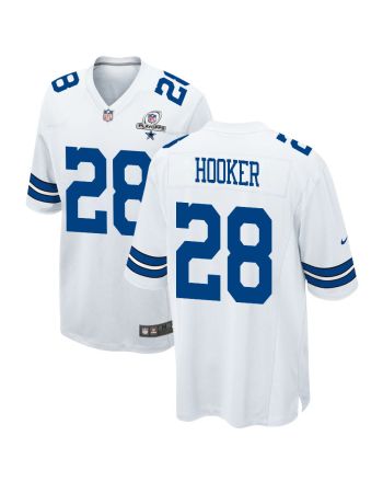 Malik Hooker 28 Dallas Cowboys 2023 Playoffs Patch Game Men Jersey - White