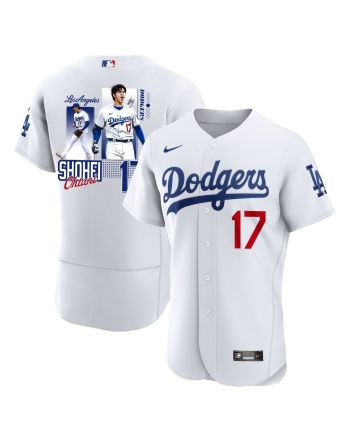 Shohei Ohtani 17 Los Angeles Dodgers Signed Welcome To The Sho 2023 Home ELITE Men Jersey - White