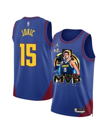 Nikola Jokić Denver Nuggets MVP 2023 NBA Final Champions Swingman Jersey - Blue