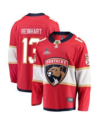 Florida Panthers Sam Reinhart 13 Home 2023 Stanley Cup Champions Breakaway Men Jersey - Red