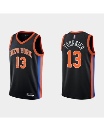 2022-23 New York Knicks Evan Fournier 13 City Edition Black Swingman Men Jersey