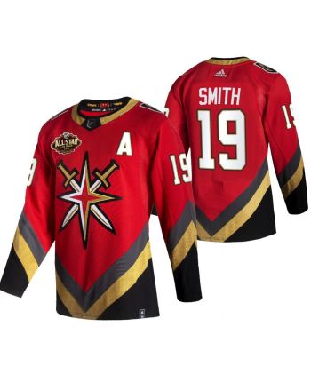 Men Vegas Golden Knights 19 Reilly Smith 2023 All-Star Red Jersey Reverse Retro Jersey