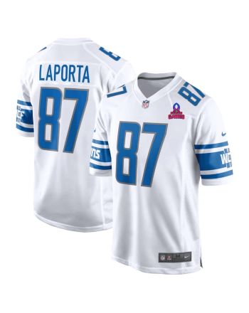 Sam LaPorta 87 Detroit Lions 2024 Pro Bowl Patch Game Men Jersey - White