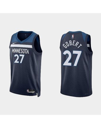 Minnesota Timberwolves 27 Rudy Gobert 2022-23 Icon Edition Navy Men Jersey