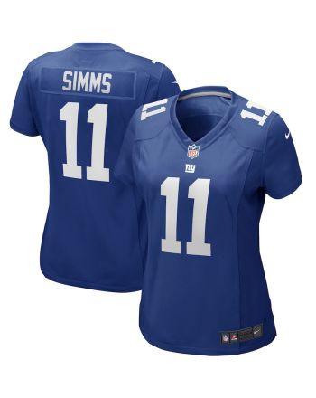 Phil Simms 11 New York Giants Women Game Retired Jersey - Royal