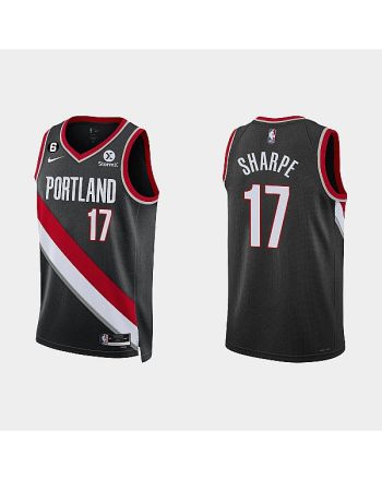 Portland Trail Blazers 17 Shaedon Sharpe 2022-23 Icon Edition Black Men Jersey