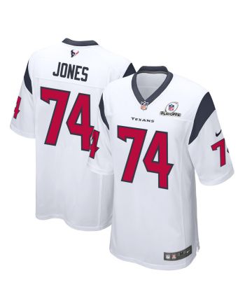 Josh Jones 74 Houston Texans 2023 Playoffs Patch Game Men Jersey - White