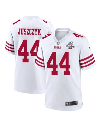 Kyle Juszczyk 44 San Francisco 49ers 2023 Playoffs Patch Game Men Jersey - White