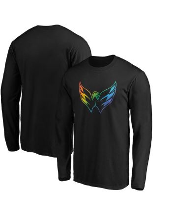 Washington Capitals Team Pride Logo Long Sleeve T-Shirt - Black