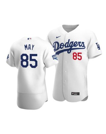 Men's Los Angeles Dodgers Dustin May 85 2020 World Series Champions Home Jersey White