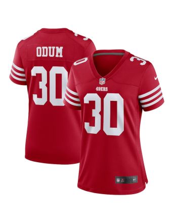 George Odum San Francisco 49ers Women's Game Player Jersey - Scarlet