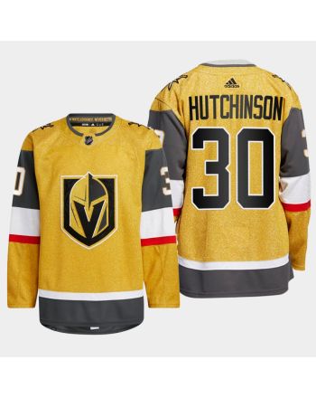 Michael Hutchinson 30 Vegas Golden Knights Gold Jersey 2023 Home