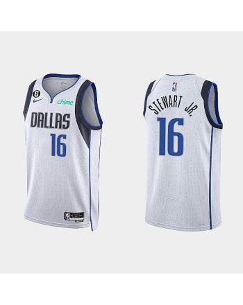 Dallas Mavericks D.J. Stewart Jr. 16 2022-23 Association Edition Royal Men Jersey Swingman