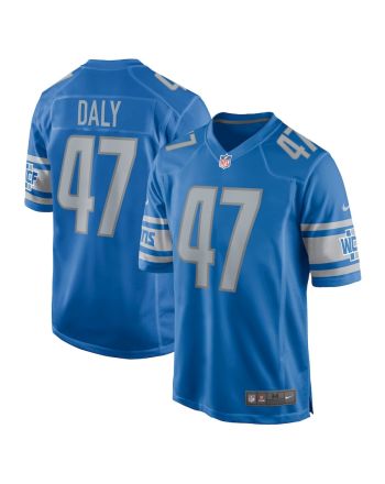 Scott Daly 47 Detroit Lions Men's Game Jersey - Blue